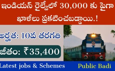 Indian Railways Recruitment 2025: 30,000 కు పైగా ఖాళీలు ప్రకటించబడ్డాయి..  దరఖాస్తు విధానం మరియు పూర్తి వివరాలు.!