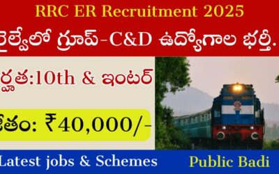 RRC ER Recruitment 2025: రైల్వేలో గ్రూప్-C&D ఉద్యోగాల భర్తీ.!