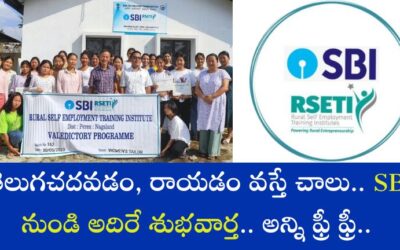 SBI RSETI Free Training: తెలుగచదవడం, రాయడం వస్తే చాలు.. SBI నుండి అదిరే శుభవార్త.. అన్ని ఫ్రీ ఫ్రీ..